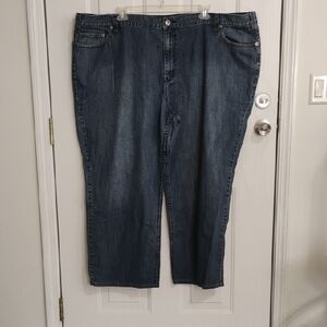 True Nation Men’s Relaxed Fit Blue Jeans - Size 56 x 32